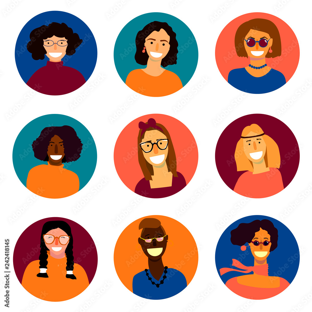 Female icon set Female icon set