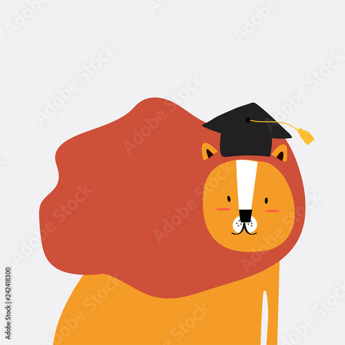 Fototapeta Naklejka Na Ścianę i Meble -  Lion in a cartoon style vector