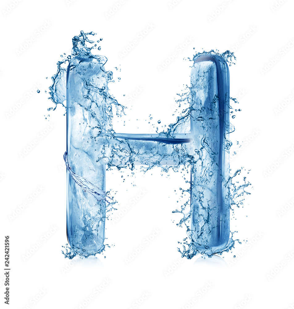 water splashing fonts a to z and 1 to 10 Stock Illustration | Adobe Stock