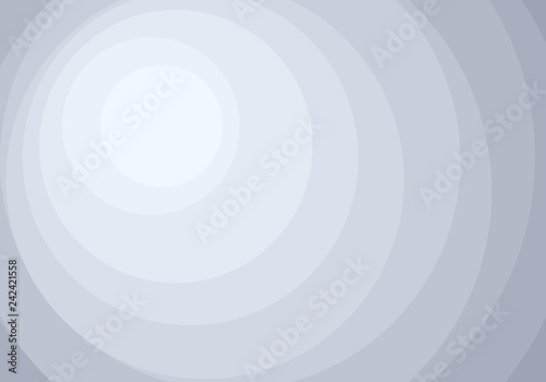 Abstract white and gray circles layers pattern background.