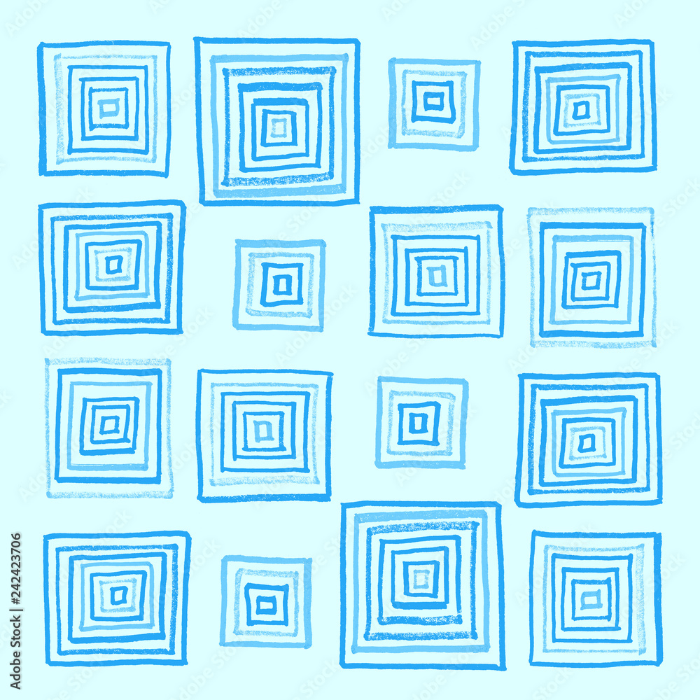 Abstract blue background with squares