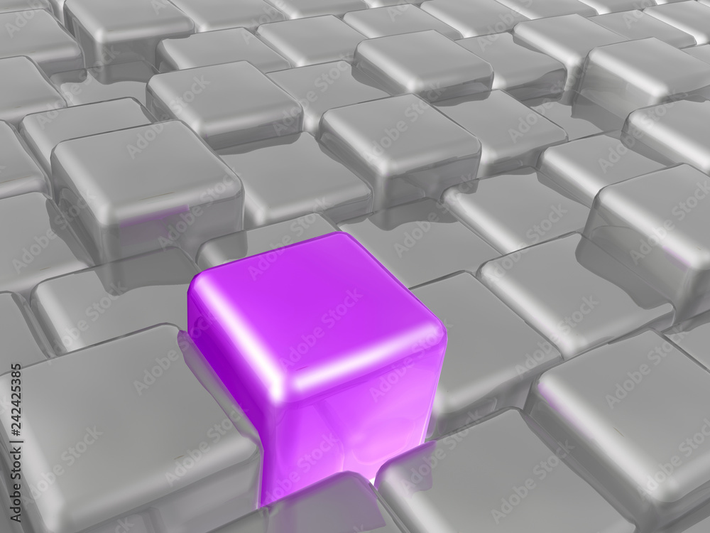 Violet and grey cubes Violet and grey cubes