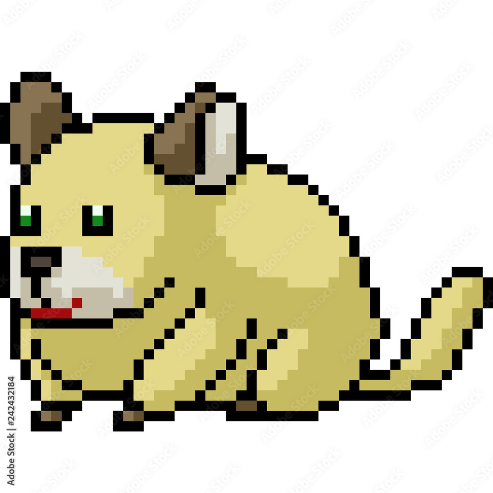 vector pixel art rodent pet