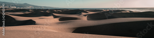 sand dunes Maspalomas Gran Cania, sand desert beach Maspalomas Gran Canary photo