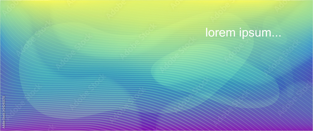 Background with soft gradient from yellow to blue. Blurred fluid effect. Vector illustration - obrazy, fototapety, plakaty 