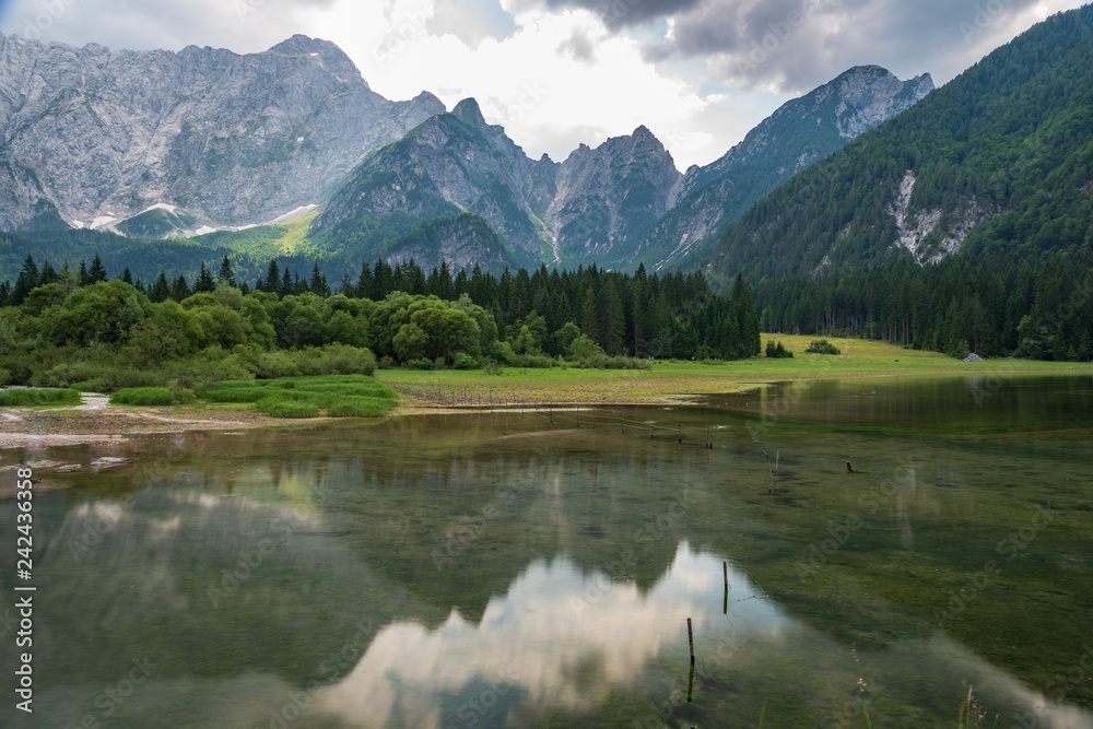 Upper Lake of Fusine. Emerald waters. Tarvisio to be discovered. Friuli