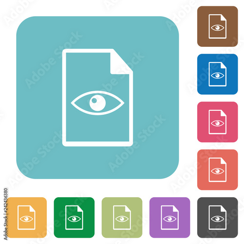 File preview rounded square flat icons