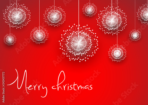 Red Merry christmas abstract background