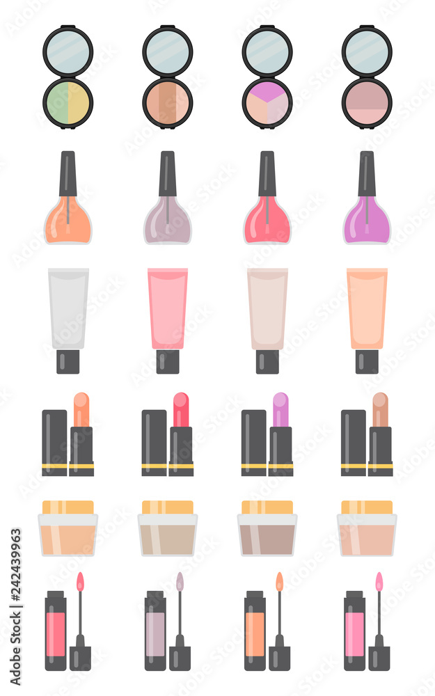 Set of twenty four makeup items Set of twenty four makeup items