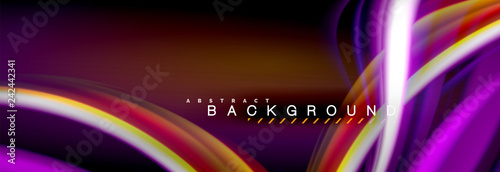 Blurred fluid colors background, abstract waves lines, mixing colours with light effects on light backdrop. Vector artistic illustration for presentation, app wallpaper, banner or posters