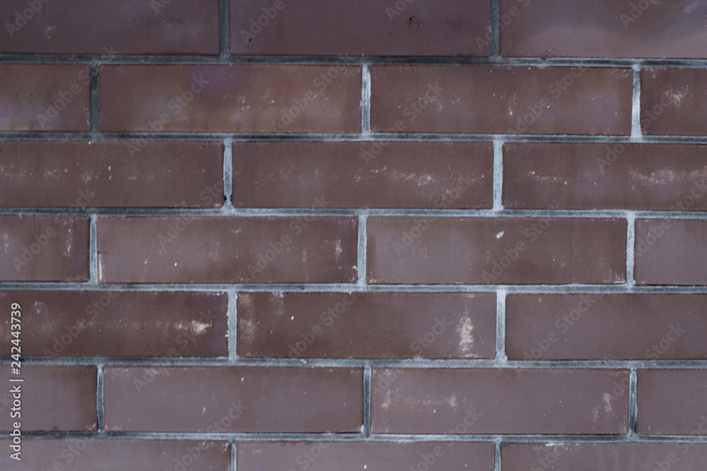 Fototapeta premium Texture dark bricks with cement