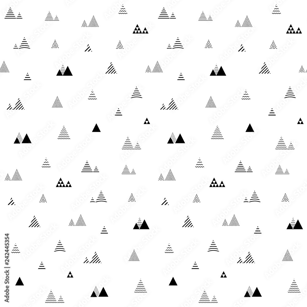 Naklejka premium Abstract seamless pattern with little triangles repeat.