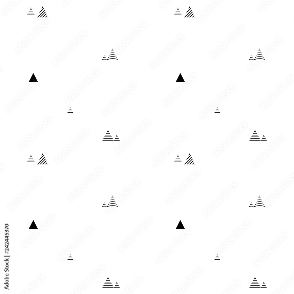 Fototapeta premium Seamless triangles pattern. Pyramid tile texture. Abstract geometric repeat.