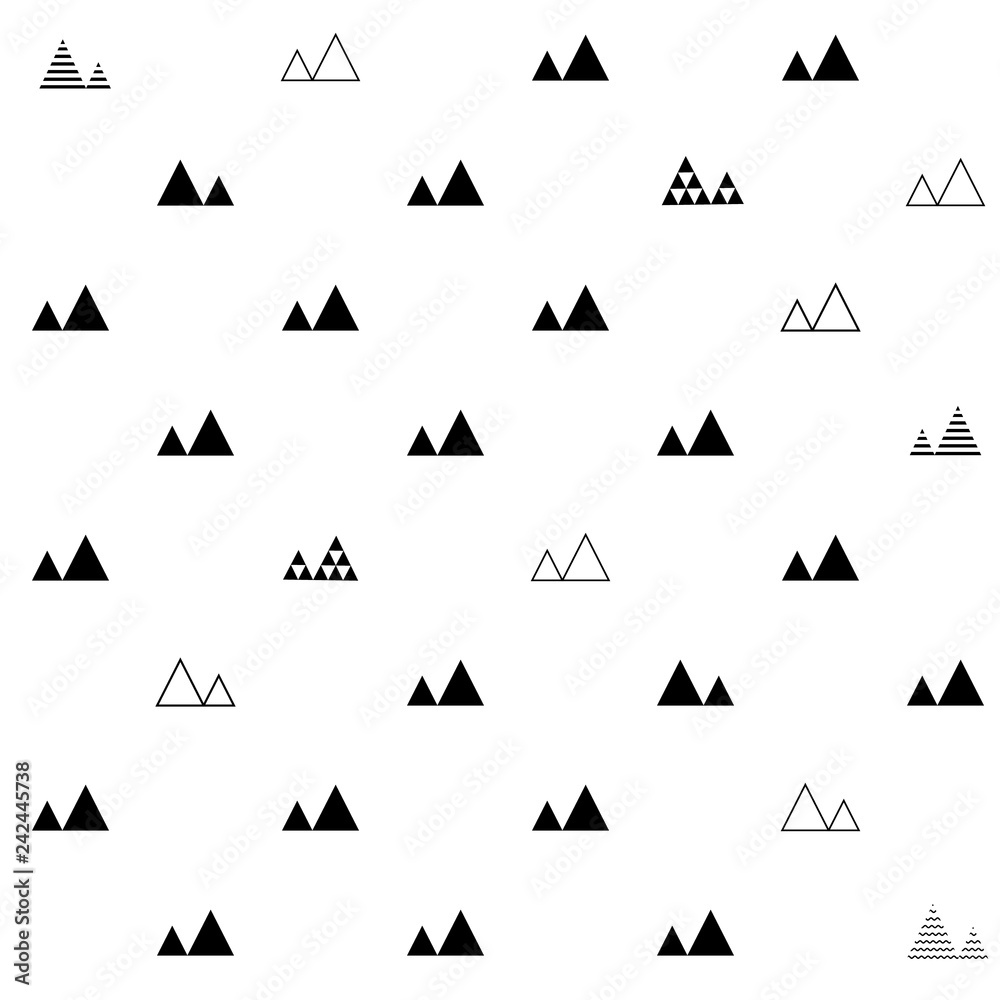 Seamless pyramid pattern. Geometric tile repeat with triangles