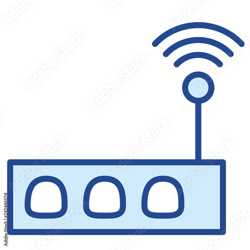 Router, Funksignal Vector Icon Illustration