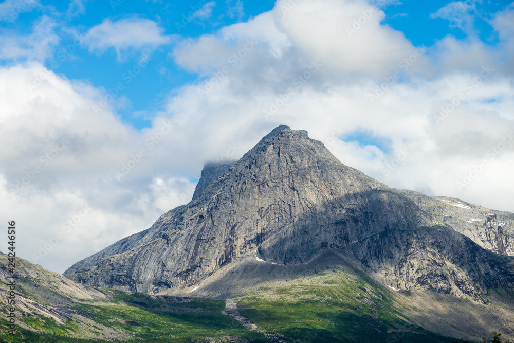 Fototapeta premium Clouds over mountains, Norway