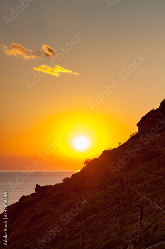 Sunrise or sunset over sea surface © Voyagerix