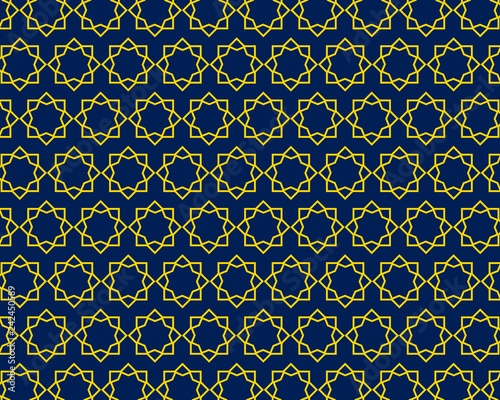 Arabic pattern seamless background, Geometric muslim ornament backdrop