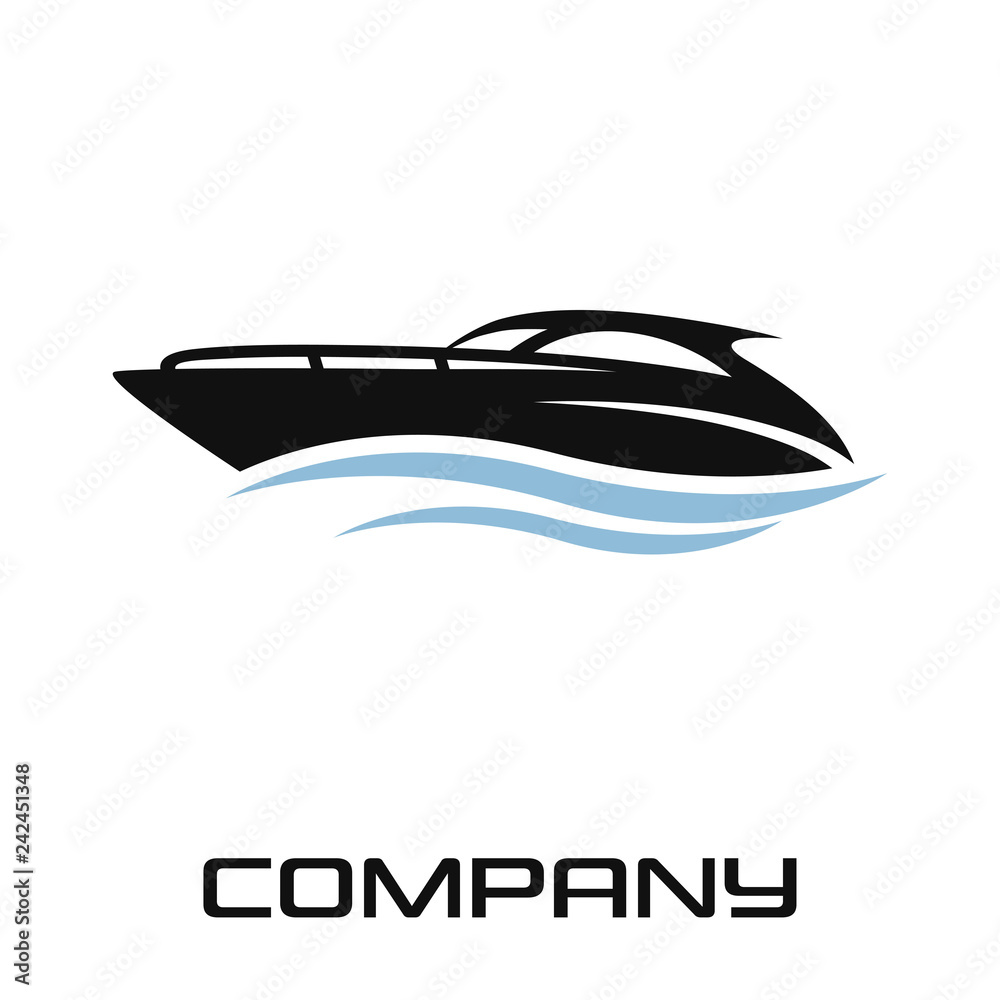 Modern luxury yacht logo