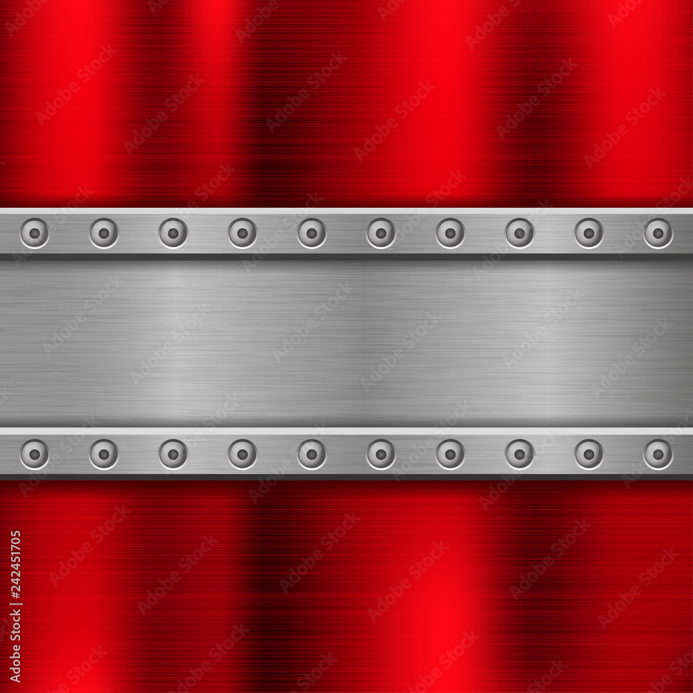 Metal background with iron plate with rivets Metal background with iron plate with rivets
