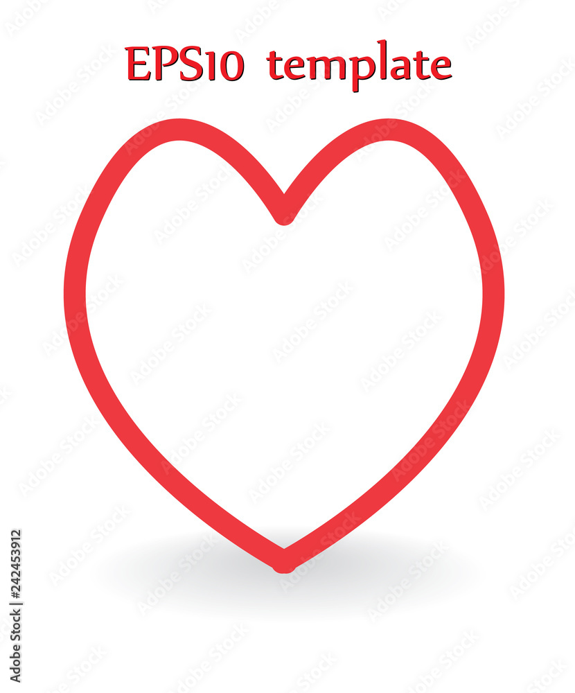 Heart shape. Heart vector. Hand drawn icon. Trendy heart isolated on white background. Heart shape. Heart vector. Hand drawn icon. Trendy heart isolated on white background.