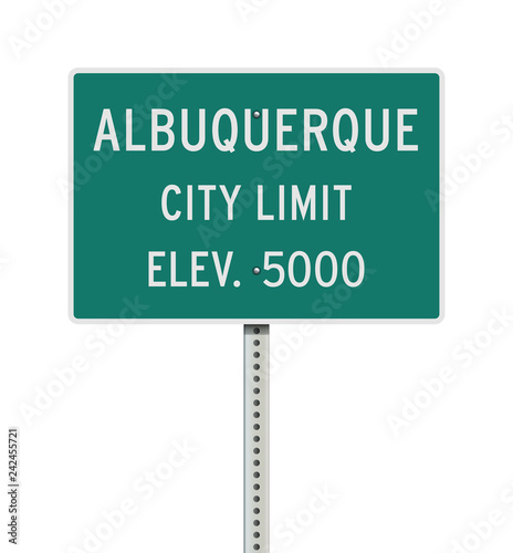 Albuquerque City Limit road sign photo