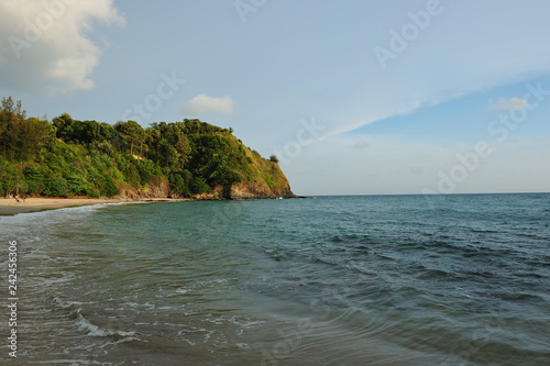 Clam beach with clear sky, Lanta island