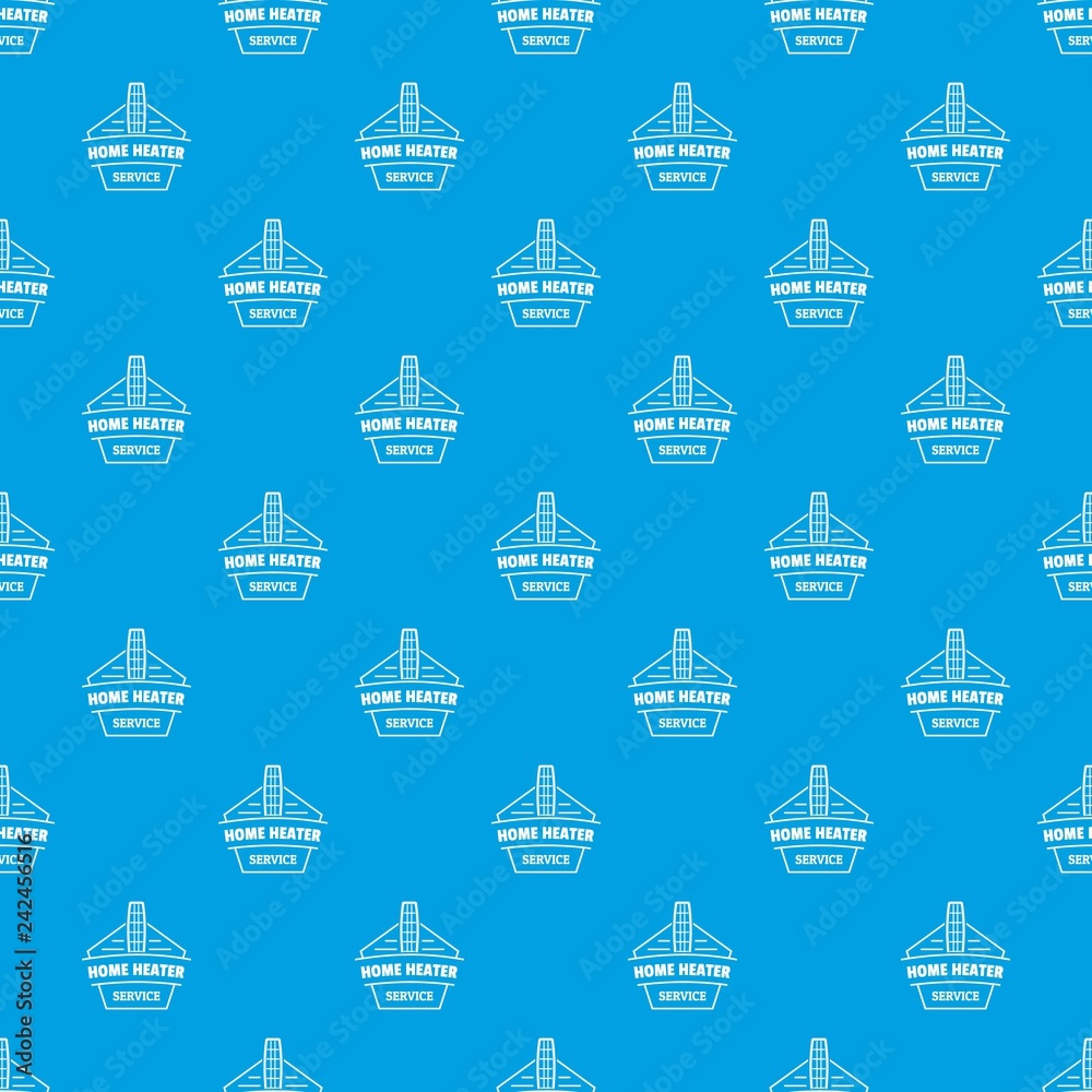 Home heater pattern vector seamless blue repeat for any use
