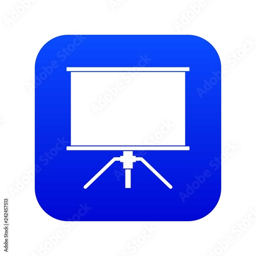 Blank projection screen icon digital blue for any design isolated on white vector illustration