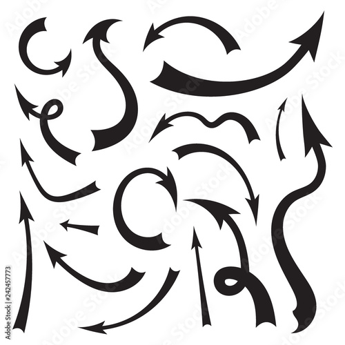 Set for design. Arrows drawn manually.