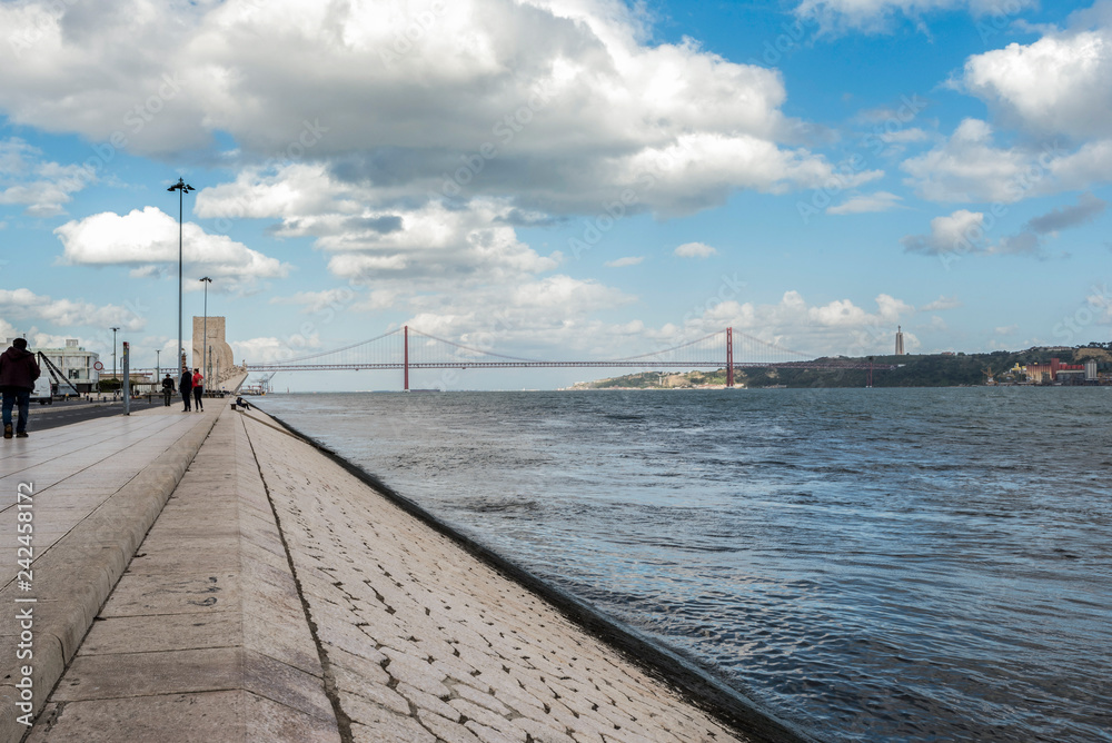 April 25th bridge over the Tagus river in Lisbon