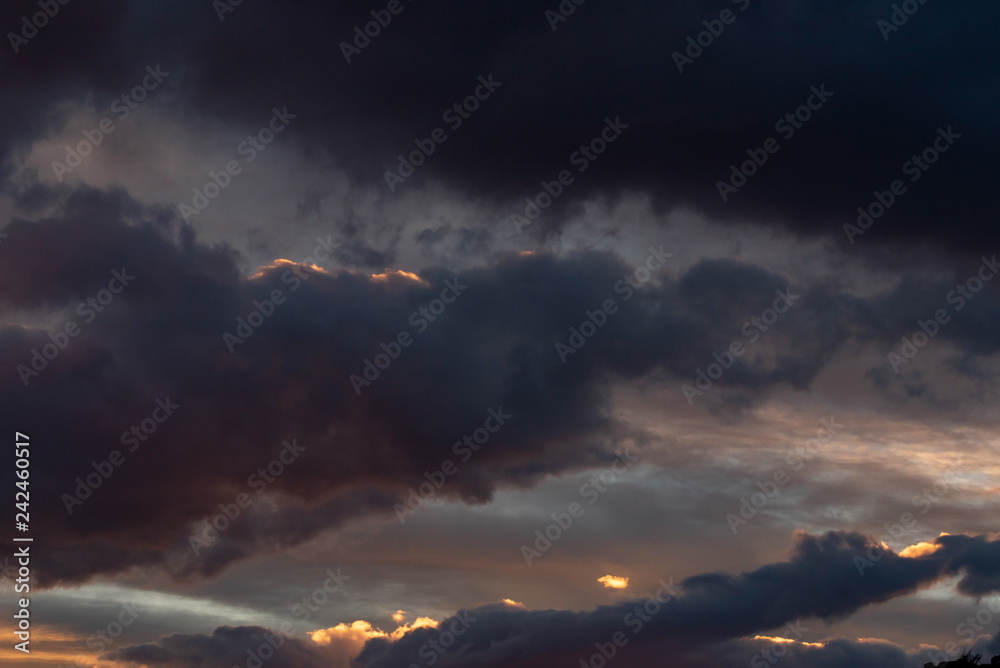 Sunset Sky With Clouds