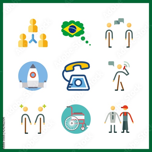 9 support icon. Vector illustration support set. brazil and startup icons for support works