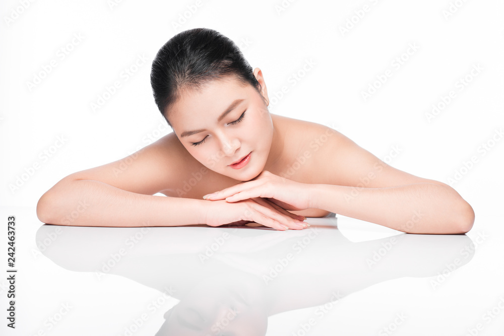 Youth and Skin Care Concept. Beauty Spa Asian Woman with perfect skin Portrait. Youth and Skin Care Concept. Beauty Spa Asian Woman with perfect skin Portrait.