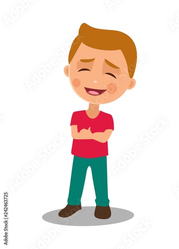 Child proud and happy