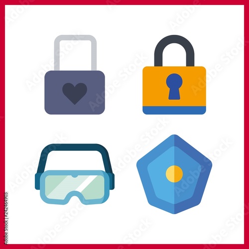 Free Download 4 cyber icon. Vector illustration cyber set. padlock and secure icons for cyber works - GFXLoad