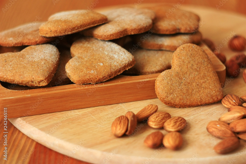 Heart shaped gingerbread cookie Heart shaped gingerbread cookie