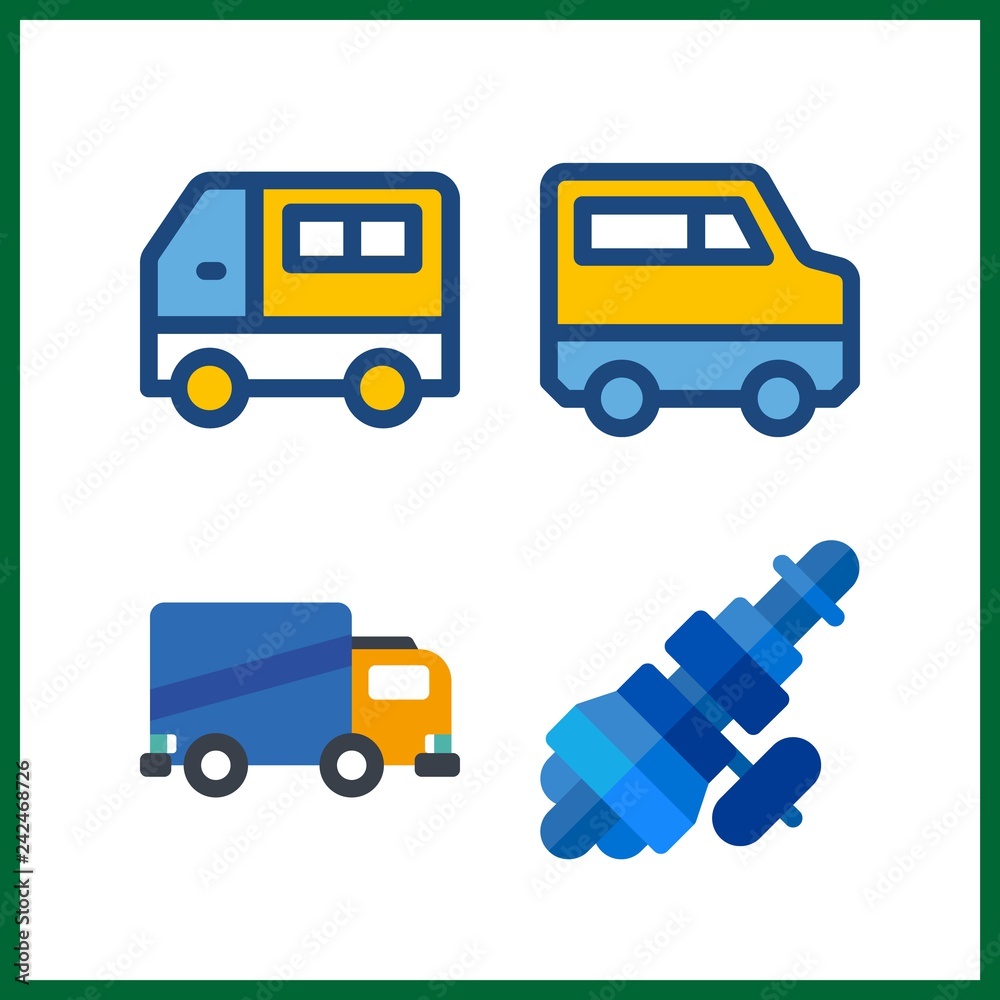 4 logistic icon. Vector illustration logistic set. delivery truck and distribution icons for logistic works 4 logistic icon. Vector illustration logistic set. delivery truck and distribution icons for logistic works