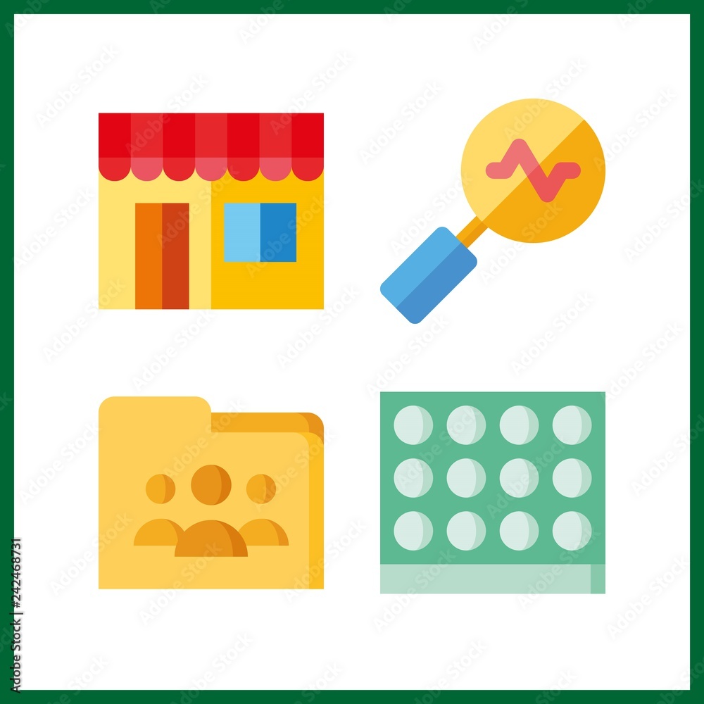 4 wireless icon. Vector illustration wireless set. shared folder and tablets icons for wireless works 4 wireless icon. Vector illustration wireless set. shared folder and tablets icons for wireless works