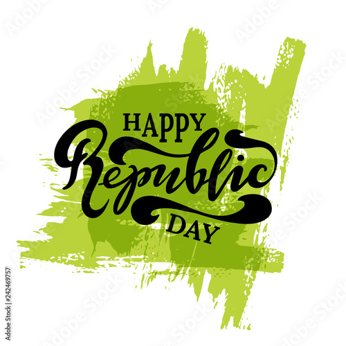 Vector illustration of Happy Repyblic Day with the inscription for packing product photo