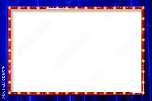 Shining retro rectangular banner.