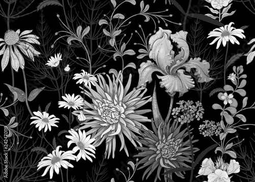 tumblr backgrounds flowers black and white