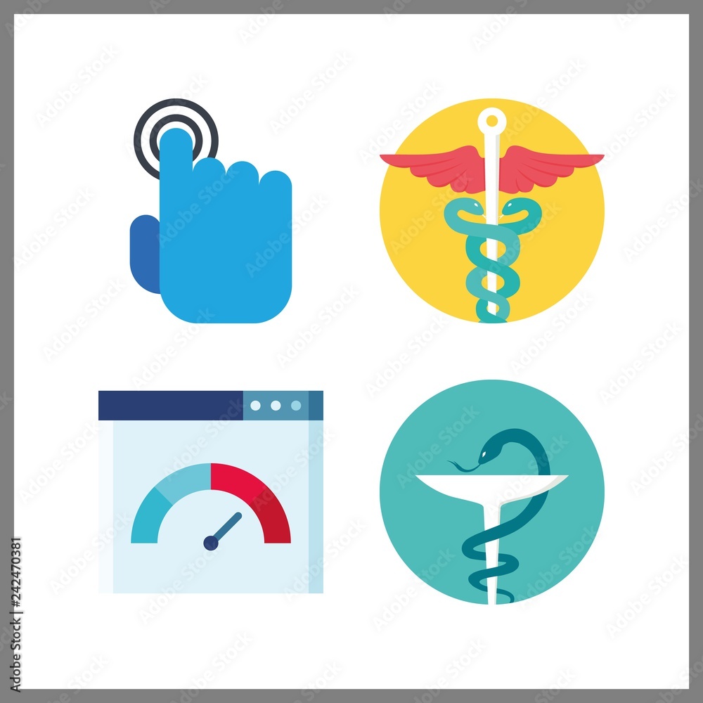 4 counter icon. Vector illustration counter set. tap and speedometer icons for counter works 4 counter icon. Vector illustration counter set. tap and speedometer icons for counter works