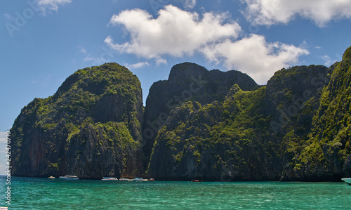 Phi Phi islands. A touristic location from Thailand with beautiful seascape and beaches. The asian Islands are very visited © andrei