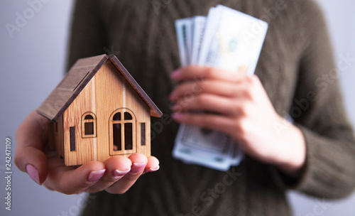 businesswoman house money
