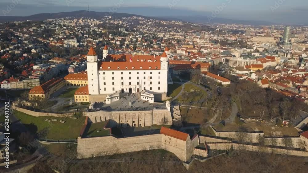 Aerial view of Bratislavsky Hrad in Bratislava, Slovakia Aerial view of Bratislavsky Hrad in Bratislava, Slovakia