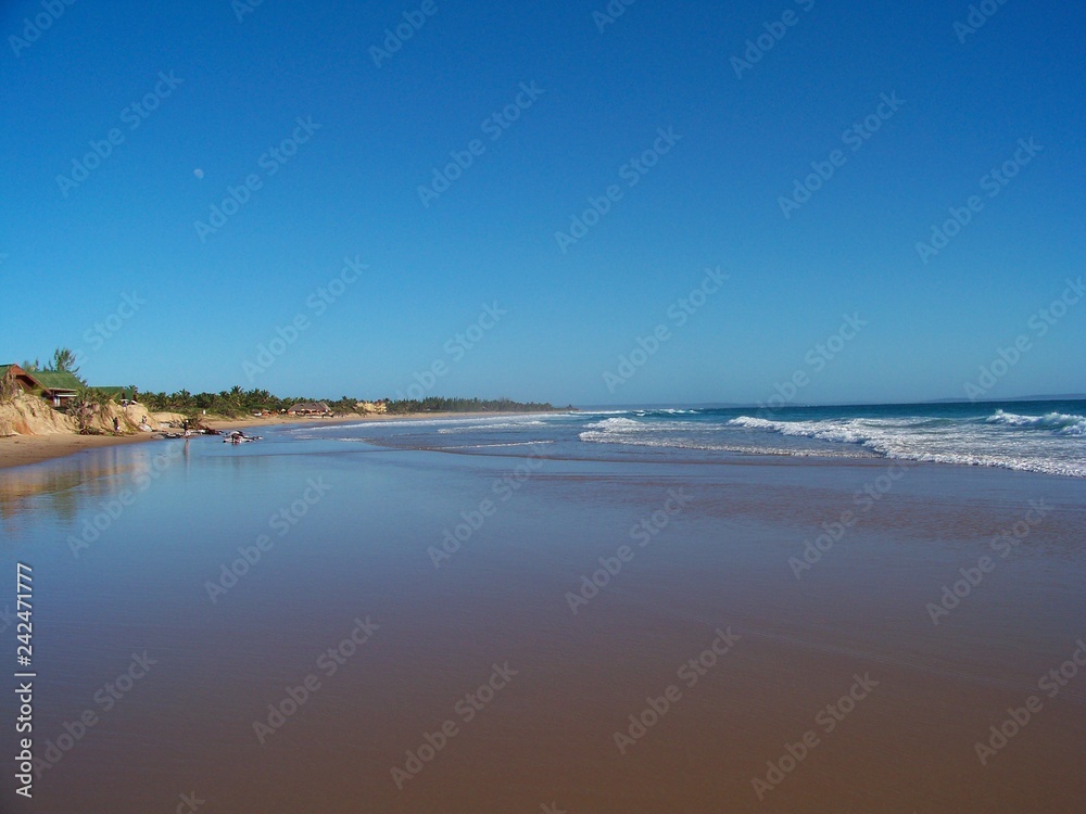 panoramic view of the sea and blue sky