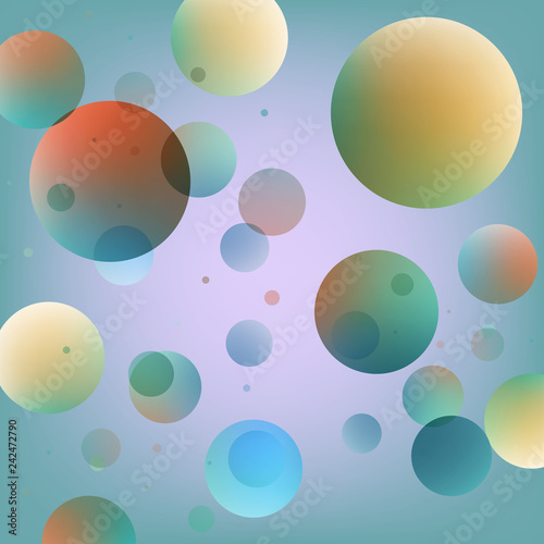 Multicolored decorative balls. Abstract colorful background for your design. - Vector graphics