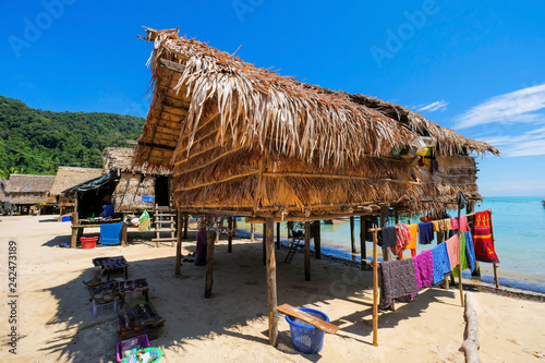 Phang Nga, Thailand - Lifestyle of people on the island Surin Islands (Morgan Village)