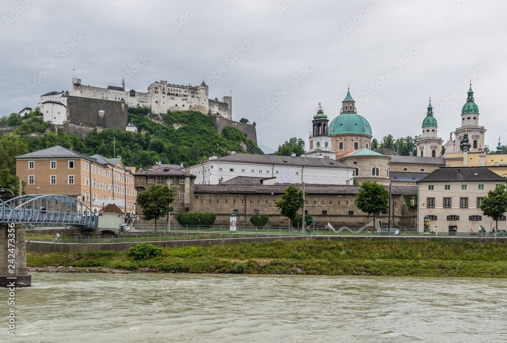 Salzburg, Austria -  fourth-largest city of the country, birthplace of Wolfgang Amadeus Mozart, Salzburg is a UNESCO World Heritage Site due to its wonderful baroque architecture 